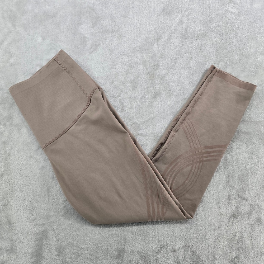 Fanka Women Small Leggings Taupe Brown High Waisted Compression Sculpting Tights